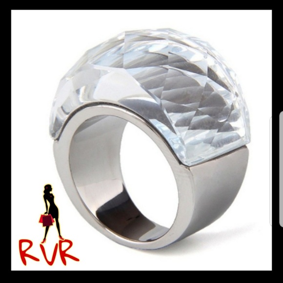Redvelvetrebel Jewelry - STAINLESS STEEL CRYSTAL RING